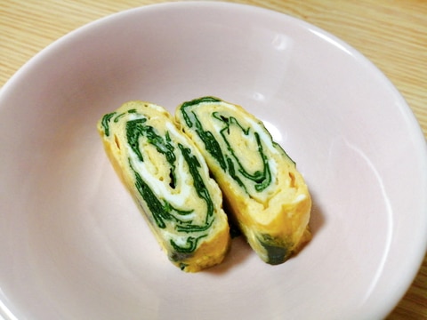 ほうれん草とチーズの卵焼き